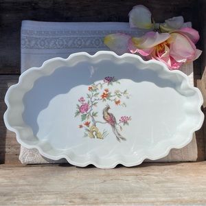 Antique Limoges Ruffled Serving Dish Made in France Art Deco